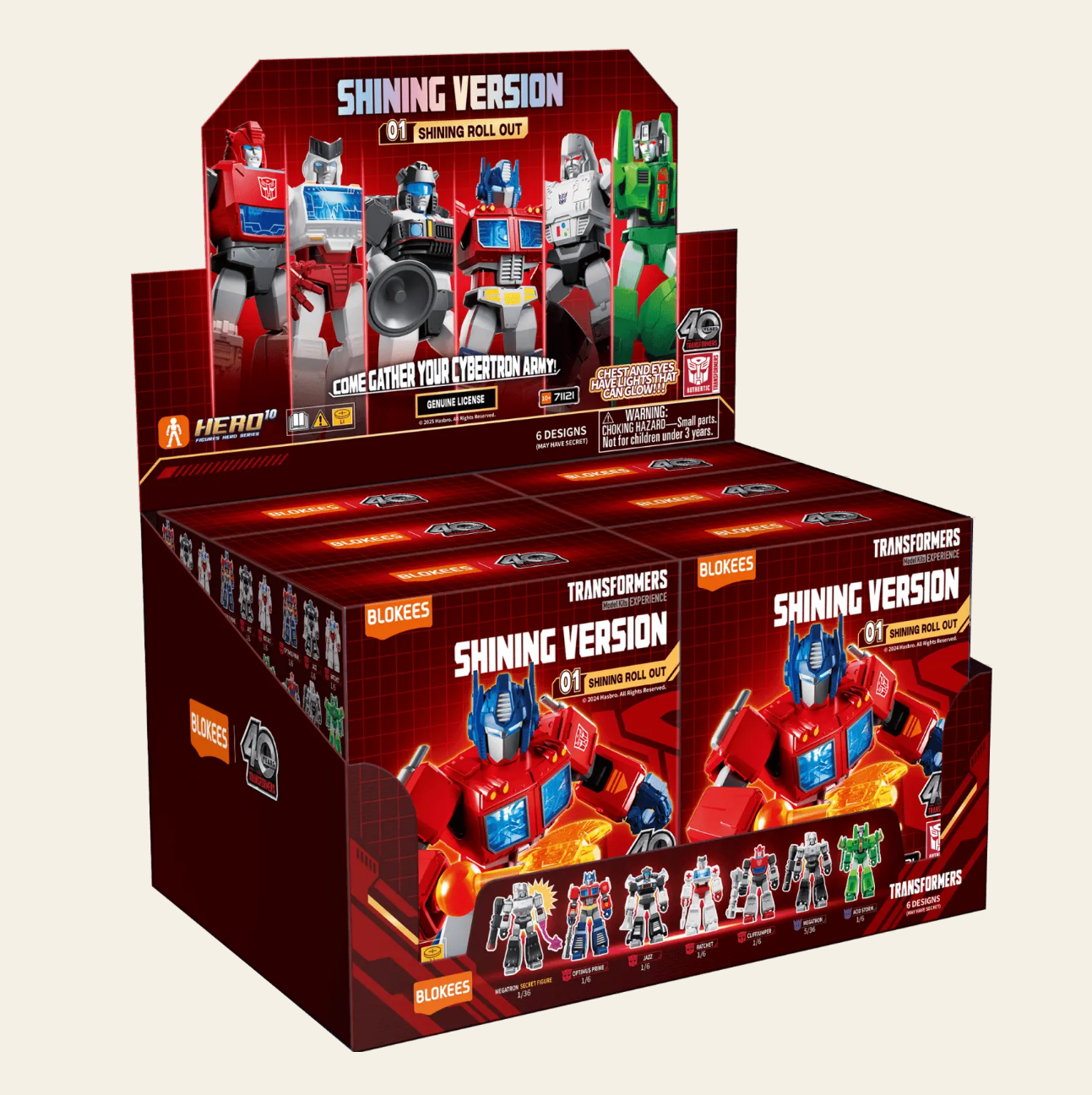 Transformers Blokees Versión Brillante 01 Shining Roll Out - Caja Set