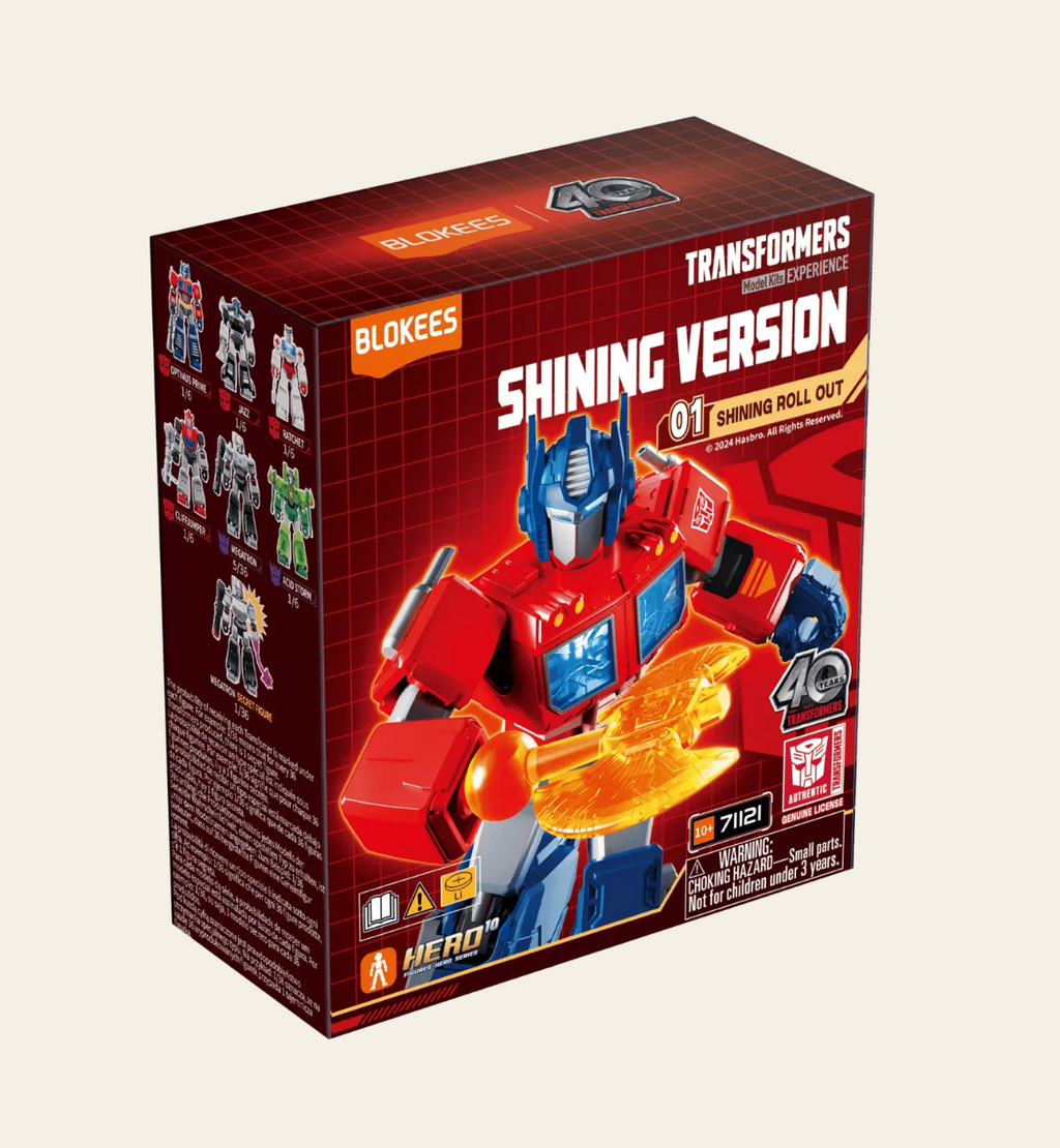 Transformers Blokees Versión Brillante 01 Shining Roll Out - Caja Set